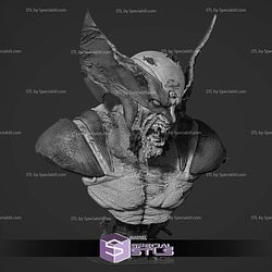 Wolverine Zombie Portrait Bust 3D Print Files