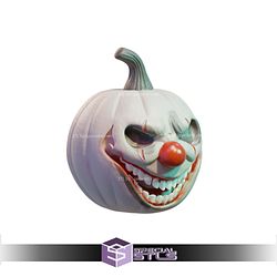 Clown Pumpkin Head Color 3D Print