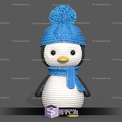 Crochet Penguin 3 Color 3D Print