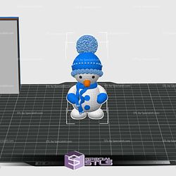 Crochet Snowman Color 3D Print