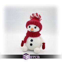 Flexi Crochet Snowman Color 3D Print