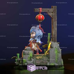 Ganyu Chibi Diorama Genshin Impact STL Files