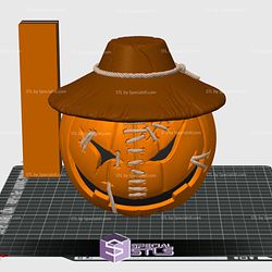 Scarecrow Pumpkin Head Color 3D Print