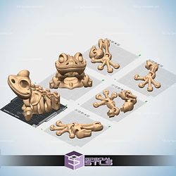 Super Basic STL - Flexi Skeleton Frog Giant