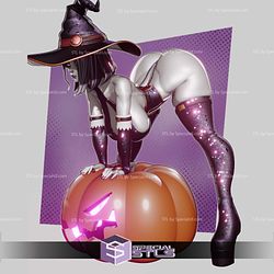 Witch Raven Pin Up Digital STL Files