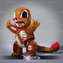 Zombie Charmander Color 3D Print