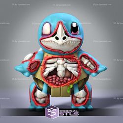 Zombie Squirtle Color 3D Print