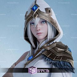 Ashe White Bust League of Legends 3D Print Files