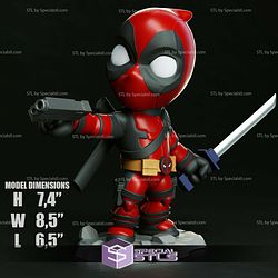 Chibi STL Collection - Deadpool Pointing