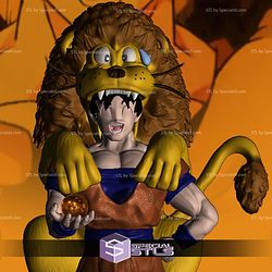 Goku with Lion 3D Print Files