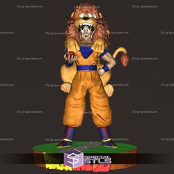 Goku with Lion 3D Print Files