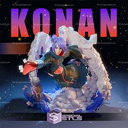 Konan Naruto in Action 3D Print Files