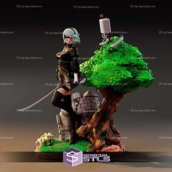 2B Stand on Tree Base Nier Automata 3D Print Files