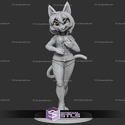 Furry Catwoman Miss Santa 3D Print Files