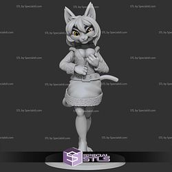 Furry Catwoman Miss Santa 3D Print Files