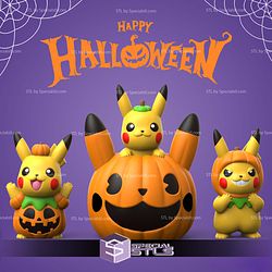 Halloween Pikachu Pack 3D Print Files