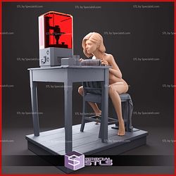 The Girl and 3D Printer Fanart 3D Print Files