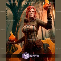 Triss Merigold Fire Elemental 3D Print Files