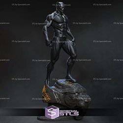 Black Panther on Panther Base 3D Print Files