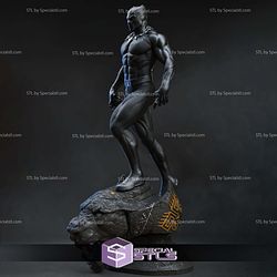 Black Panther on Panther Base 3D Print Files