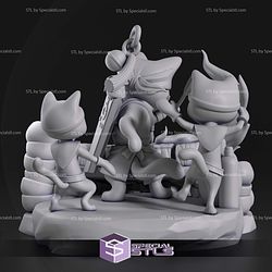 Chibi Meowscular Chef Monster Hunter 3D Print Files