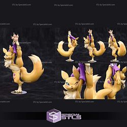 Renamon Stretching Yoga 3D Print Files