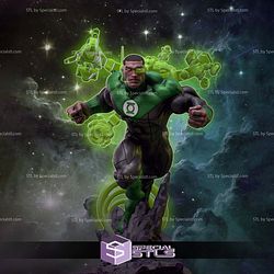 Green Lantern John Stewart Running 3D Print Files