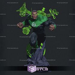 Green Lantern John Stewart Running 3D Print Files