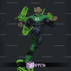 Green Lantern John Stewart Running 3D Print Files