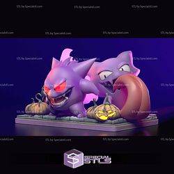 Halloween Gengar Diorama 3D Print Files