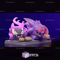 Halloween Gengar Diorama 3D Print Files