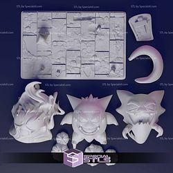 Halloween Gengar Diorama 3D Print Files