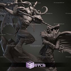 Illidan vs Arthas Warcraft 3D Print Files