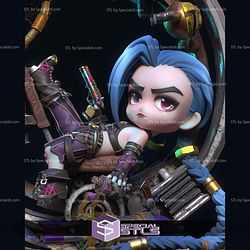 Jinx and Weapon Chibi 3D Print Files