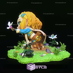 Princess Zelda and Flower Chibi 3D Print Files