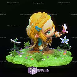 Princess Zelda and Flower Chibi 3D Print Files