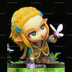 Princess Zelda and Flower Chibi 3D Print Files