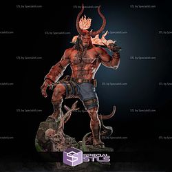 Hellboy on Fire 3D Print Files