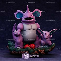 Nidoking Pokemon Diorama 3D Print Files