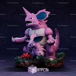 Nidoking Pokemon Diorama 3D Print Files