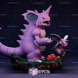 Nidoking Pokemon Diorama 3D Print Files