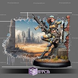 The Wasteland Queens Pin Up STL Miniatures