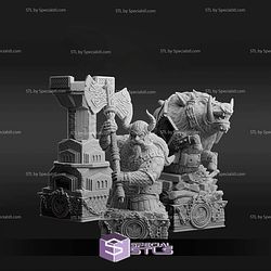 Dwarven Chess Set STL Miniatures