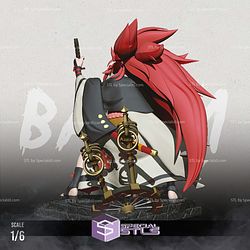 Baiken and Sword Sculptures 3D Printing