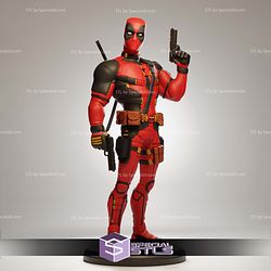 Deadpool Cartoon Style Sculptures 3D Printing