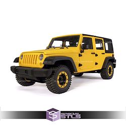 Jeep Wrangler 5 Door Sculptures 3D Printing