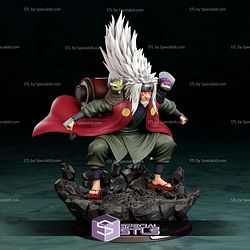 Jiraiya Sage Mode Action Sculptures 3D Printing