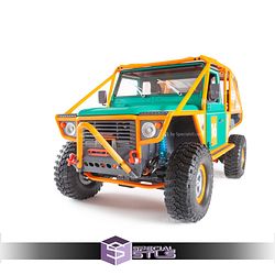 Land Rover Defender Winch Truck Sculptures 3D Printing