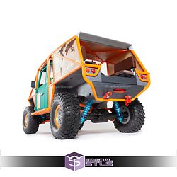 Land Rover Defender Winch Truck Sculptures 3D Printing