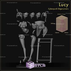 Lucy Bunny Cyberpunk Edgerunners Sculptures 3D Printing